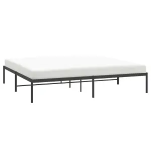 Berkfield Metal Bed Frame Black 193x203 cm