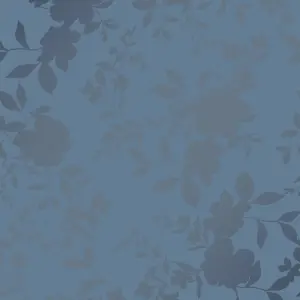 Laura Ashley Westbourne Midnight Blue Floral Smooth Wallpaper Sample