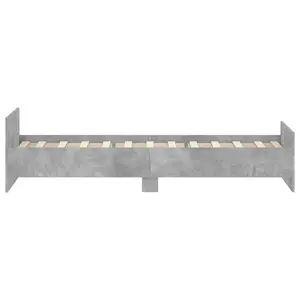 Berkfield Bed Frame Concrete Grey 90x200 cm Engineered Wood