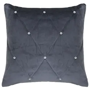 Paoletti New Diamante Large Embellished Polyester Filled Cushion