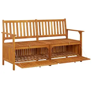 Berkfield Storage Bench 148 cm Solid Wood Acacia