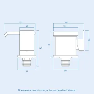 Nes Home Devon Waterfall Basin Mixer Tap & Waste Chrome