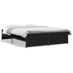 Berkfield Bed Frame without Mattress Black 140x200 cm