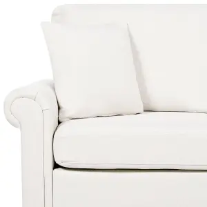 2 Seater Fabric Sofa White GINNERUP