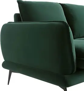 Obriel Forest Green Velvet Sofa, 2-Seater - Daals - Sofas