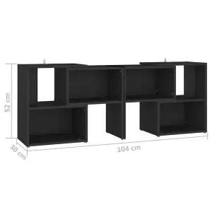 Berkfield TV Cabinet Black 104x30x52 cm Engineered Wood