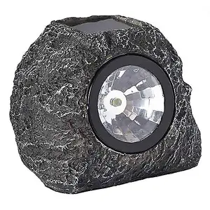 Pack of 4 Smart Garden Solar High Performance Super Bright 3 Lumen Spotlight Garden Path Granite Rock