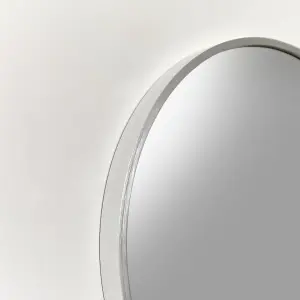 Melody Maison Round Silver Wall Mirror - 40cm x 40cm