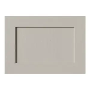 Tydeman Matt pebble Shaker Bridging door & pan drawer front, 356mm x 20mm x 497mm