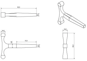 3 Pack Tee T Key Door Handle Trailer Truck Horsebox Locker Lock Bus