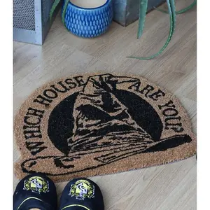 Harry Potter Sorting Hat Door Mat Brown/Black (One Size)