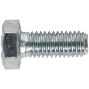 50 Pack M8 x 20mm Zinc Plated Setscrews - Grade 8.8 Fully Threaded DIN 933 Bolts