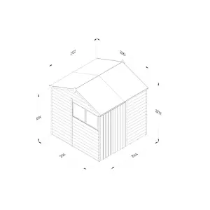 4LIFE Reverse Apex Shed 7x7 - Double Door - 2 Windows