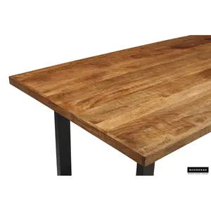 Rectangular Dining Table Mango Natural  / 76 H x 200 L x 100 W cm