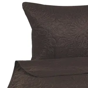 Bedspread with Cushions RAYEN 140 x 210 cm Brown