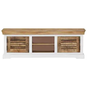 Berkfield TV Cabinet 118x30x40 cm Solid Mango Wood