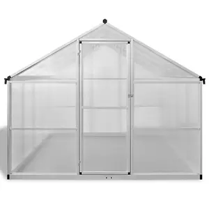 Berkfield Reinforced Aluminium Greenhouse with Base Frame 6.05 m2