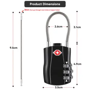 3 Digit Combination Suitcase Padlocks