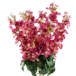 Pack of 6 x 75cm Delphinium Dark Pink Artificial Stem