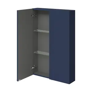 GoodHome Imandra Matt Blue Double Wall cabinet (W)600mm (H)900mm