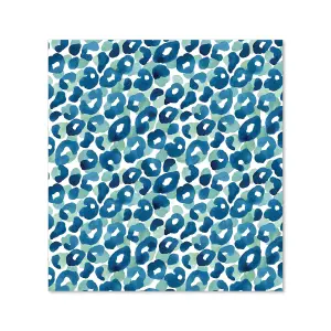 Watercolour Leopard Print Premium Glass Kitchen Splashback W600mm x H600mm