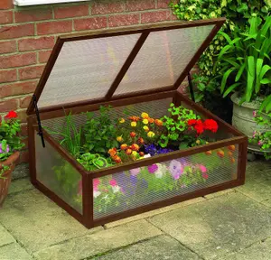 Gardman 08895 Wooden Cold Frame Garden Greenhouse with Polycarbonate Glazing