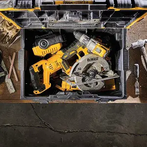 Dewalt Tough System 2.0 DS300 Stackable Toolbox Case + 1/2 Width Deep Organiser