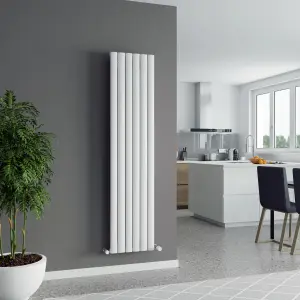 Agadon Berlin Aluminium Designer Radiator 1800 x 415 mm White - 3335 BTU - 10 Years Guarantee