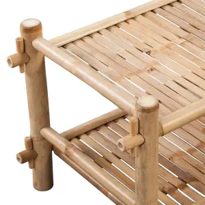 Durable 2-Tier Bamboo Shoe Rack