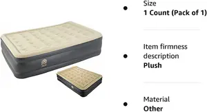 Trendi Deluxe Inflatable HIGH Raised Double AIR Bed Mattress AIRBED W Built in Electric Pump