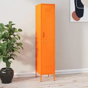 Berkfield Locker Cabinet Orange 35x46x180 cm Steel