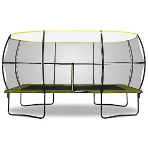 Rebo Rectangular Base Jump 2 Trampoline With Halo II Enclosure - 14x10ft