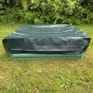 Metal Raised Vegetable Bed in Green (100cm x 30cm) with Cover