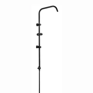 ENKI Carre Black Dual Adjustable Stainless Steel Shower Riser Rail 950mm