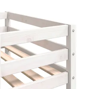 Berkfield Kids' Bed Frame without Mattress White 90x200 cm Solid Wood Pine