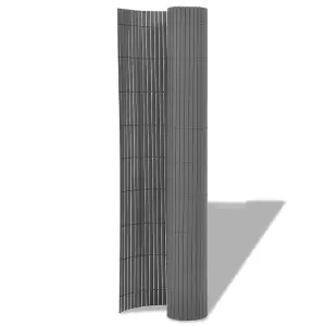 Berkfield Double-Sided Garden Fence PVC 90x300 cm Grey