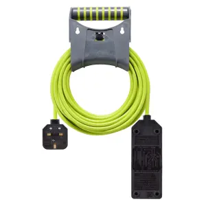 Masterplug EXU1013/2/CHT 2 socket 13A Grey & green Extension lead, 10m