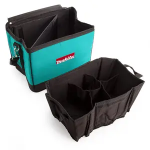 Makita 16" 41cm Canvas Nylon Hard Base Tool Bag Toolbox Toolbag + Strap x 2