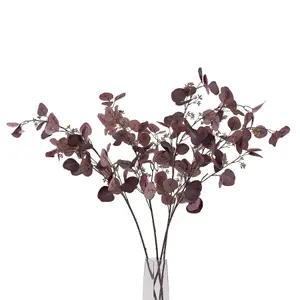 Hill Interiors Eucalyptus Burgundy Berried Faux Plant