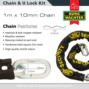 1M HEAVY DUTY CHAIN AND U-LOCK