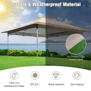 Costway 3.6 x 3.6 M Pop up Gazebo Tent Portable Canopy Shelter w/ Vented Top