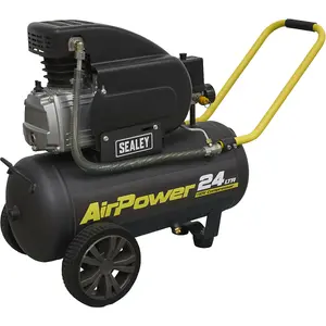 24L Heavy Duty Direct Drive Air Compressor with 2hp Induction Motor - 110V Power Supply