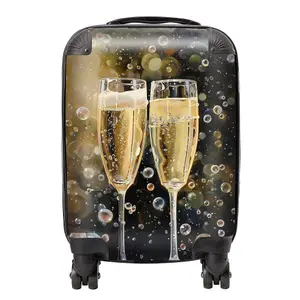 Splashart Bubbly Champagne Flues Suitcase - Small