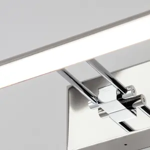 Litecraft Picture Light Chrome IP44 Rated Wall Light