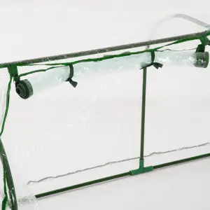 Outsunny Tunnel Greenhouse Grow House Steel Frame PE Transparent 200x100x80 cm