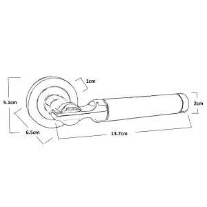 Electra Door Handles Latch Lever on Rose Duo - Chrome Satin Latch Pack 140mm