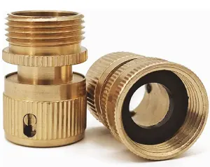 replacement solid brass threaded hose fittings/connectors for x type or expanding hoses,