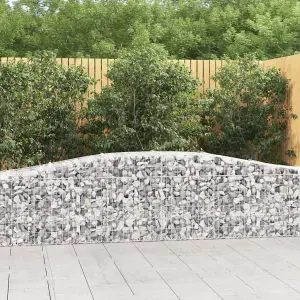 Berkfield Arched Gabion Basket 400x50x60/80 cm Galvanised Iron