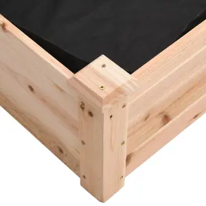 Berkfield Garden Raised Bed with Liner 240x60x25 cm Solid Wood Fir