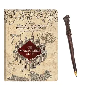 Harry Potter Premium Notebook & Pen Set Beige/Maroon (One Size)